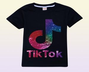 Camiseta de manga corta con aplicación Douyin de 12 colores, Camiseta de algodón, ropa para niños, camisetas para niños y niñas, camisetas Tik Tok para niños 8406948