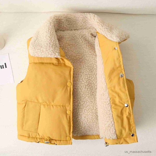 Manteau en duvet 1-10 ans gilet en coton pour enfants automne hiver filles garçons polaire débardeurs vêtements d'extérieur épaissir bébé gilets veste enfants vêtements R230905