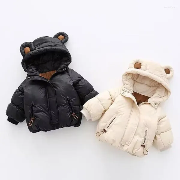 Mateau à bas 1 2 3 4 5 ans d'automne hiver Keep Warm Girls Veste mignon ours oreille bébé mode étanche à capuche de garçons à capuche