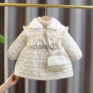 Down Coat 1 2 3 4 5 jaar Baby Girl Winter Jacket Kerstmis Sweet Princess Girls Jas Dik Warm Kinderen Outerwear kleding Verjaardagsgeschenk J230823