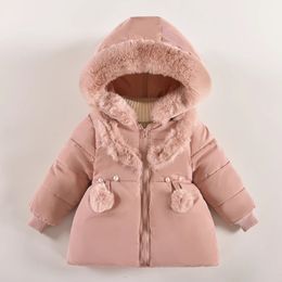 Manteau en duvet 2 3 4 ans garder au chaud filles veste automne hiver petite princesse à capuche fermeture éclair vêtements de bébé cadeau de noël vêtements pour enfants 231016