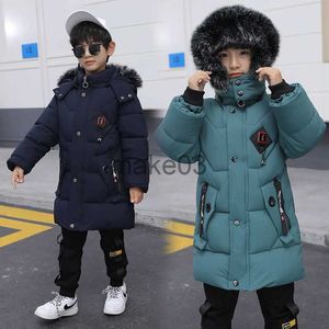 Down Coat 2022 Kinderen Warme kleding Peuter jongenskleding Tiener Down katoen met gewatteerde winterjassen Haped Dikke Dikke Outerwear Kids Parka J230823