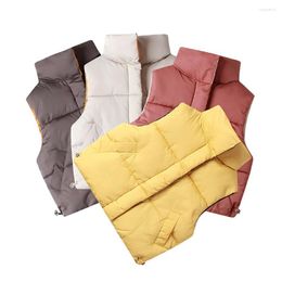 Manteau en duvet pour enfants de 2 à 8 ans, gilets chauds pour garçons et filles, couleur rouge jaune, unisexe, collection automne-hiver 2023