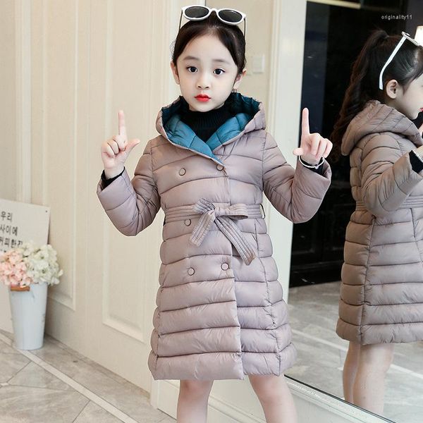 Manteau en duvet 2023 Marque Enfants Fille Veste Épaisse Longue Hiver Chaud Mode Parka Vêtements D'extérieur À Capuche Vêtements Pour Enfants Filles Vêtements