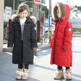 Down Coat 2023 Kinderen Girl Winter Down Jacket Real Raccoon Fur Waterproof Jacket for Girl 214 -jarige Boy Outerwear Coat Kids Parka Outfit J230823