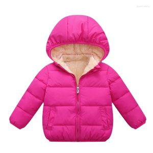 Manteau en duvet de coton et velours pour enfants, vêtements d'hiver pour garçons et filles, veste épaisse rembourrée en coton, 2023