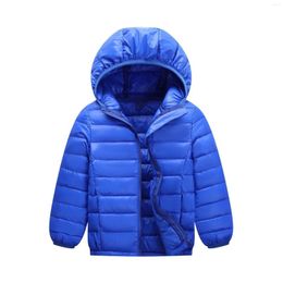 Manteau en duvet pour filles, vestes d'hiver couleur bonbon, manteaux chauds à capuche pour enfants de 1 à 14 ans, vêtements d'extérieur pour enfants, 2023