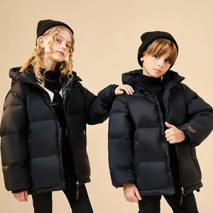 Donsjas 2023 Winter Kinderen Jongens Jassen Tienermeisjes Witte Eend Losse Parka Met Capuchon Waterdichte Kinderen Warme Bovenkleding Snowsuit 231017