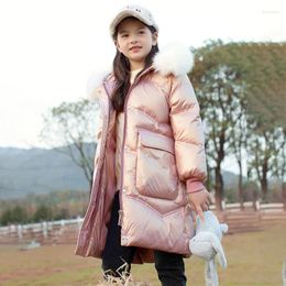 Casaco para baixo 2023 inverno jaqueta quente crianças da criança roupas da menina crianças engrossar parka à prova dwaterproof água com capuz roupas outerwear snowsuit