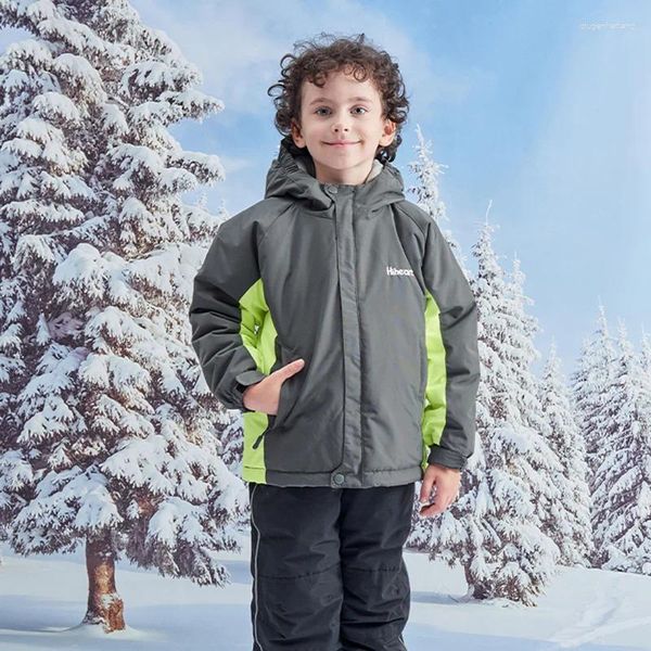 Abrigo 2024 chaqueta de esquí para niños algodón otoño algodón acolchado impermeables a impermeables niños invernal snowboard de vellón tibio al aire libre