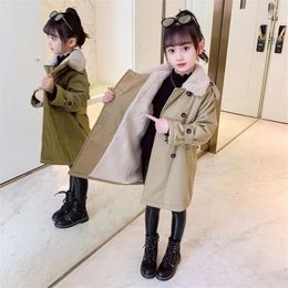 Manteau en duvet de marque pour enfants filles, veste épaisse et longue, Parka chaude d'hiver à la mode avec ceinture, vêtements d'extérieur pour enfants filles, 2024