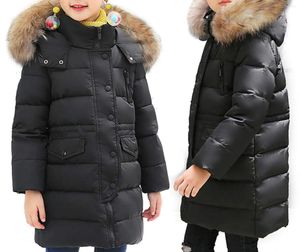 Donsjas 2024 kinderkleding meisjes jongens winter warme jas dikke gewatteerde overjas met capuchon uitloper