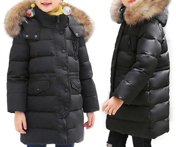 Manteau en duvet pour enfants, vêtements pour filles et garçons, veste chaude d'hiver, manteau épais à capuche rembourré, vêtements d'extérieur, 2024