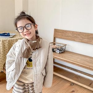 Manteau en duvet matelassé pour enfants, manteaux chauds et épais avec lettres au dos, parka pour garçons et filles, vestes amples et décontractées, hiver 2024