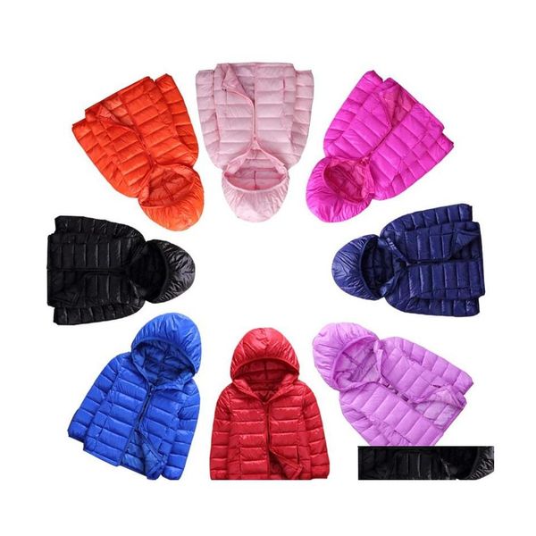 Manteau de duvet 213 ans enfants filles veste vêtements d'extérieur garçon et fille capuche adolescent hiver enfants printemps automne enfant en bas âge 1476 Y2 Drop Delivery Dh4Zs