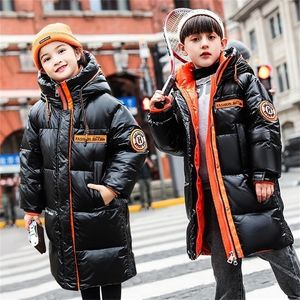 Down Coat 30 Kinderen Winter warm dikker plus fluwelen jas Teen Hooded Waterdicht Kinderparka Outerwear jongens kleding meisjes kleding 221007