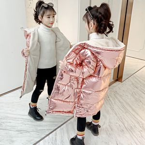 Down Coat 30 Girl Winter Warm Jacket plus fluweel kleding Dikke winddichte kinderen Kleding Kap in Buiten Outterwear Baby overjas 221007