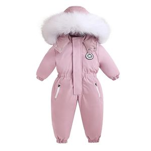 Donsjas -30 Winterbabykleding Dikker warme jumpsuits Sneeuwpakken Meisje Jongen Capuchon Waterdichte rompertjes Skipakken Kinderjas Bovenkleding 231010