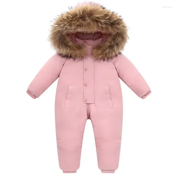 Abrigo de plumas-30 traje de nieve cálido para niña y niño, chaqueta con pato blanco, ropa para niño pequeño, monos de piel auténtica de 2 a 6 años, Wz864, 90%