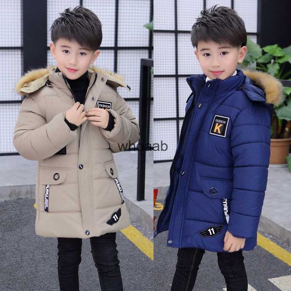 Abrigo de plumón 4 6 8 10 12 14 años Chaqueta para niños grandes Otoño Invierno Plus Terciopelo Cálido Chaquetas para niños adolescentes Moda Cremallera de longitud media Abrigo con capucha para niños YQ230925 YQ230925