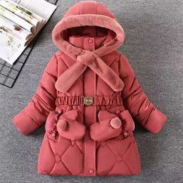 Manteau en duvet 5 6 8 10 12 ans hiver filles veste col de fourrure garder au chaud mode princesse à capuche fermeture éclair coupe-vent vêtements d'extérieur enfants vêtements 231016