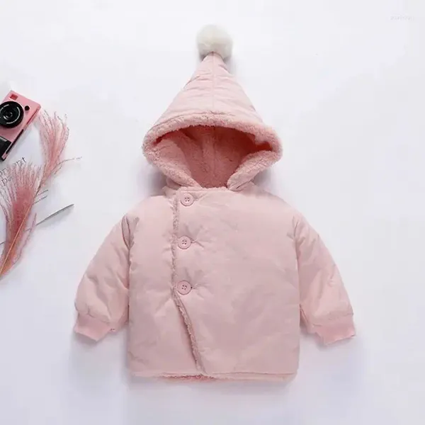 Down Jas 6M-3Y Baby Baby Meisje Jongen Winter Peuter Capuchon Dik Fluwelen Warm Uitloper Kinderen Overjas Kids Leuke Parka 1 2