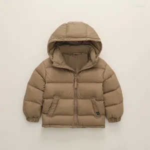 Abrigo de plumón 90 pato blanco engrosado con capucha niños niñas niños medianos y pequeños chaqueta cálida de invierno para niños