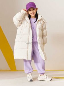 Manteau en Duvet Amii Enfants Doudoune pour Filles Hiver Chaud Manteaux À Capuche Fermeture Éclair Épaisseur Long Blanc Duvet de Canard Vestes Enfant Pardessus 22270060 HKD230725