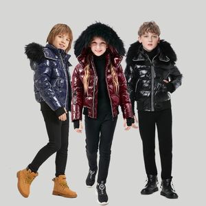 Donsjas AP winter kinderjas voor jongens meisjes mode witte bies kinderjassen waterdichte beschieting stof vulling witte eendendons 231117