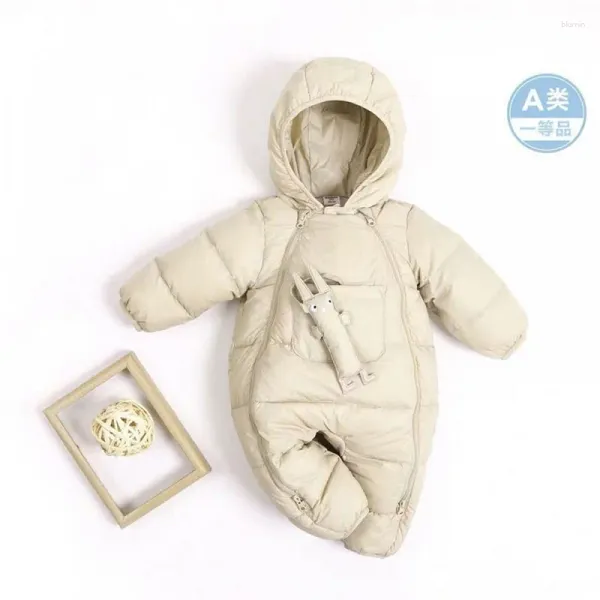 Manteau en duvet authentique Qingla Hero, barboteuse pour bébé, veste pour bébé, vêtements de sortie, barboteuse en canard blanc chaud