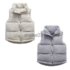 Manteau d'automne pour enfants, gilet épais chaud, gilet en coton pour bébé, manteau d'extérieur, veste matelassée courte, vêtements pour enfants, fille et garçon, vêtements d'extérieur J230823