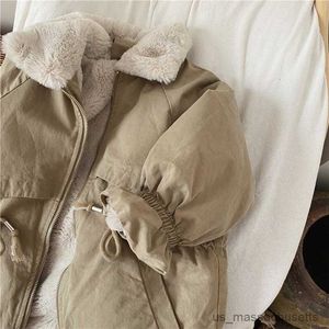 Manteau en duvet pour bébés garçons, Parkas en mélange de laine, manteaux d'automne et d'hiver, vestes pour filles, veste chaude et mignonne pour enfants, mode R230912