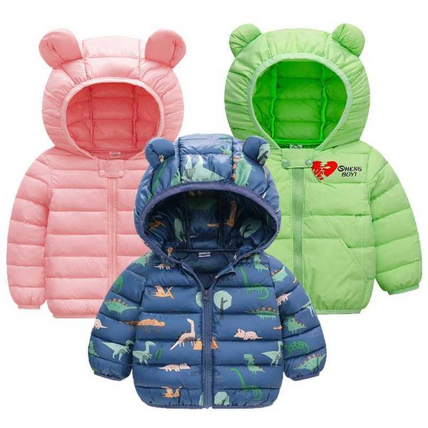 Abrigo de plumón Abrigo de bebé 2022 Chaquetas de otoño e invierno para niños pequeños Chaqueta para niños Ropa de abrigo cálida para bebés Ropa para niñas Chaqueta para recién nacidos 3 6 9 12M L0826