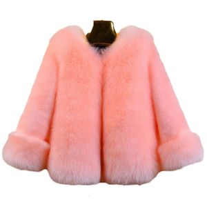 Manteau en duvet pour bébés filles, fausse fourrure, veste d'hiver à manches longues pour enfants, vêtements chauds d'extérieur pour enfants, 221130
