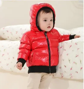 Doudoune bébé veste coton rembourré enfant hiver épaissir à capuche couleur unie garçons filles vêtements d'extérieur