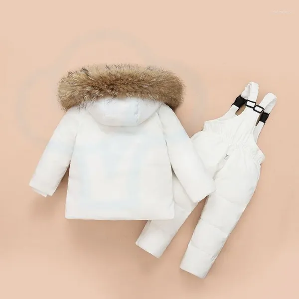 Manteau en duvet pour bébé, combinaison d'hiver, veste pour garçons et filles, grand col en fourrure, vente en gros, 2023