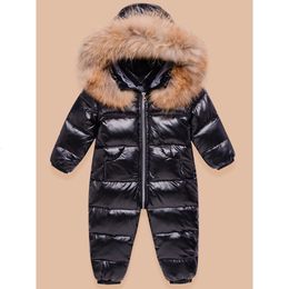 Down jas baby overall jas real fur boy jumpsuits peuter meisje kleding sneeuwpak winter dikke baby overjas kinderen romper tz457 221201