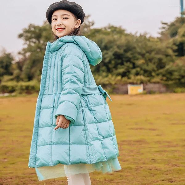 Mabillage de la veste pour enfants de Beemaker Winter Girl For Kid Duck Windbreaker Long Snowstarine Lace Lace Princess Robe Baby Clothing Na177