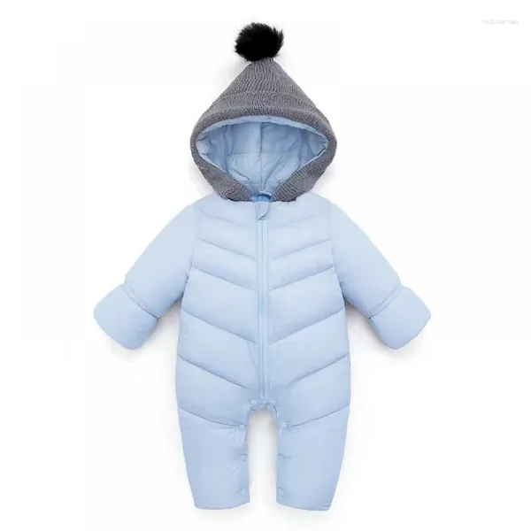 Manteau en duvet pour bébé, veste d'hiver, combinaison épaisse, vêtements d'extérieur, tenue rembourrée en coton, enveloppement des pieds, vêtements d'extérieur chauds