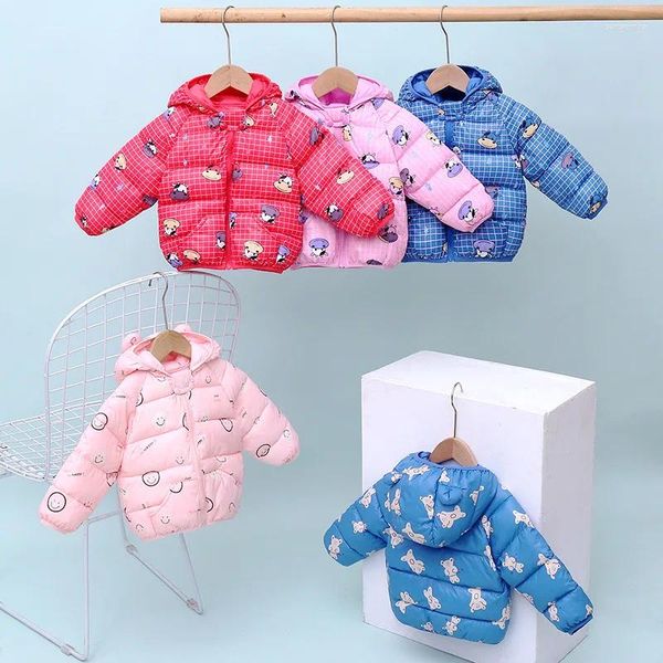Manteau en duvet pour garçon et fille, veste d'hiver, Design Animal mignon, oreilles douces, vêtements chauds pour bébé, manteaux pour enfants de 3 à 8 ans