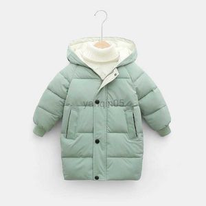 Manteau en duvet garçons et filles doudounes coton coupe-vent épais et chaud longue veste nouvel hiver 2023 HKD230725