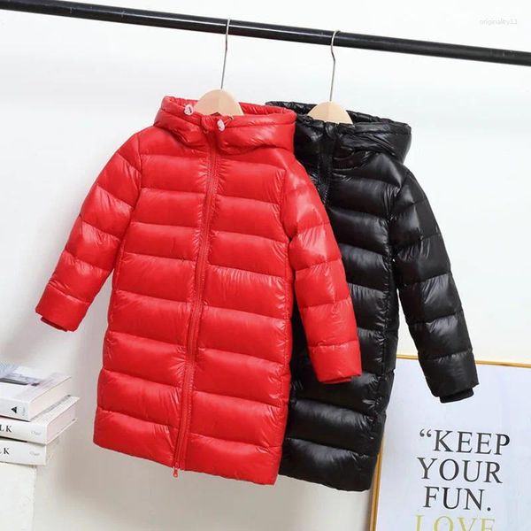 Down Mabet Boys Girls Long Duck Coats 2024 Winter Children's Clothes's Big Wither Toddler Parkas with Sweats à capuche