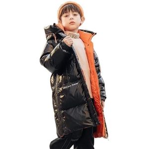 Down Coat Boys Winter Fashion Trend Long Cotton Jacket Kinderen Dikke Warm Kleding Kinderen Hooded Puffer Tieners Outerwear 5 16Y 221007