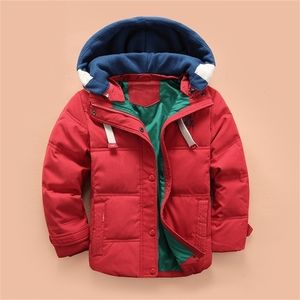 Down Coat Boys Winter Kids Hooded Jacket Children's Clothing voor 3 4 5 6 8 10 jaar kinderen plus Velvet 221007