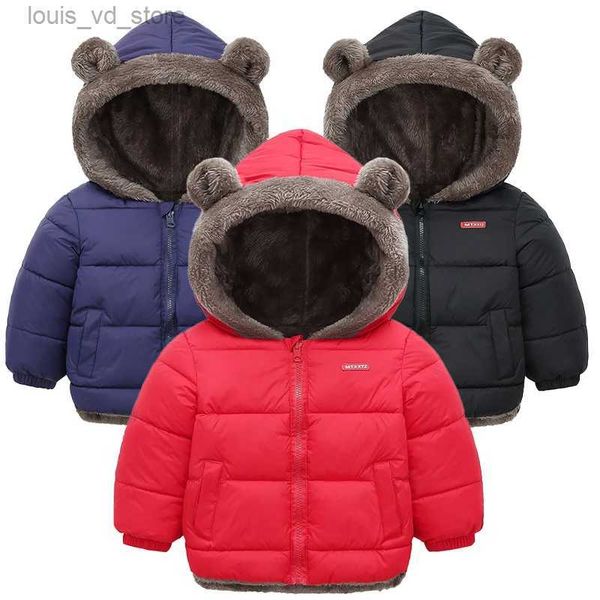 Abrigo de plumón Cashmere Abrigo para niños 2023 Otoño Invierno Espesar Chaqueta Niños Niñas Color Sólido Chaquetas con capucha Niños Parka Ropa exterior 2-6 años T231204