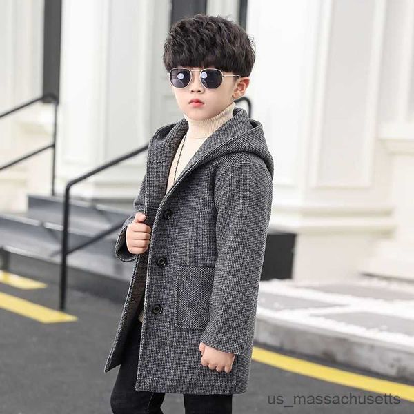 Abrigo de plumón Casual para niños Abrigos de lana Invierno con capucha Niños Niños Espesar Ropa Chaqueta para niños Trajes Outwear para 6 8 9 10 12 R230905