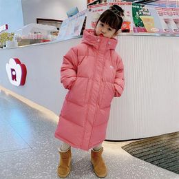 Manteau en duvet pour enfants, vêtements en coton, mi-long, épaisseur et chaleur, vêtements d'hiver pour enfants, veste pour filles, 2024