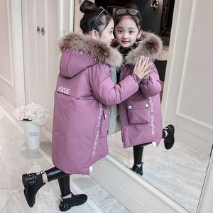 Down Coat Children Girl Jacket Dikke 9 Winter 8 Warm Fashion Parka Hooded Outerwear Deskleding For Kids Girls Clothing 10 12 13 14t 221130