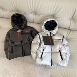 Manteau en duvet pour enfants, manteaux à capuche, mode hiver coupe-vent à capuche noir, vestes pour enfants filles garçons vêtements d'extérieur fille garçon remveable S Otyry