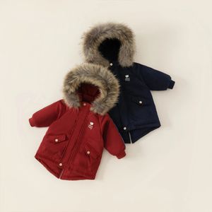 Down Coat Doudoune pour enfants 23 hiver Style coréen enfants à capuche mi-longue doudoune blanc duvet de canard petits enfants manteau en duvet 231025